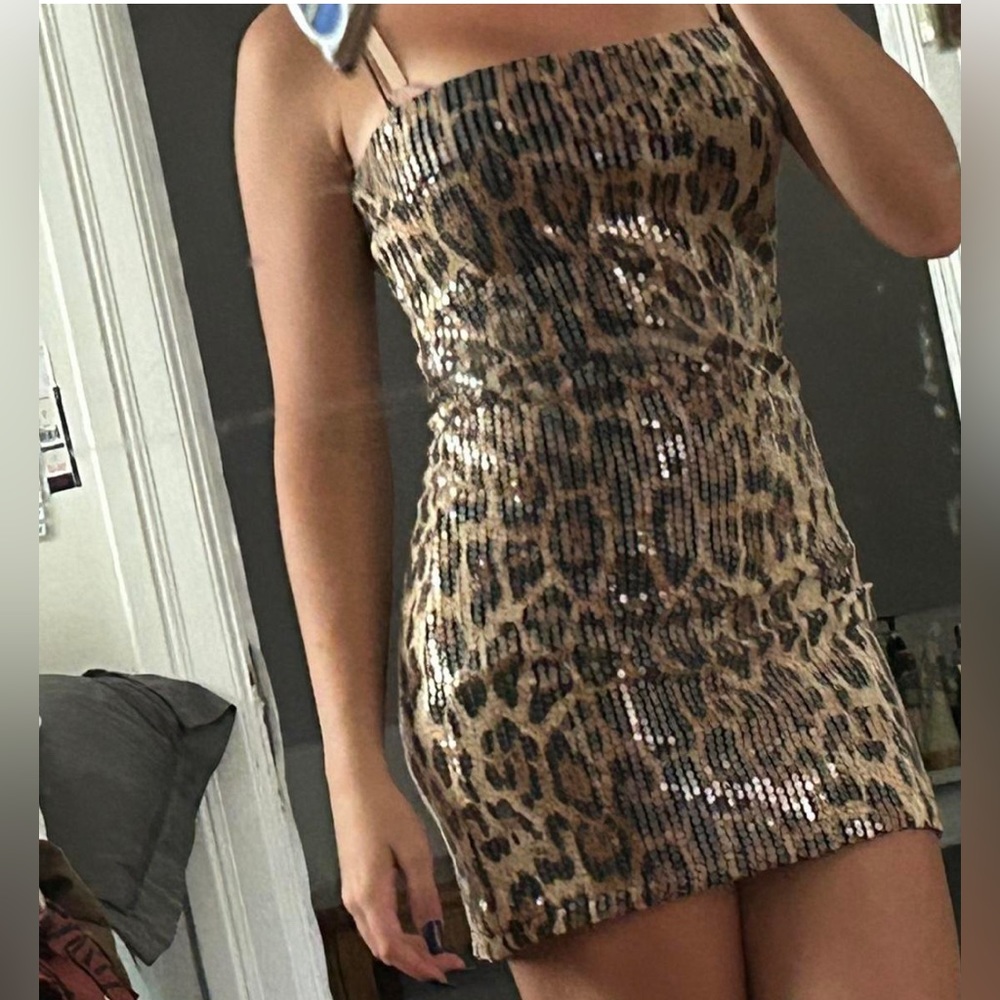Cheetah print dress, forever 21
